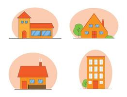 coleção flat design house vector