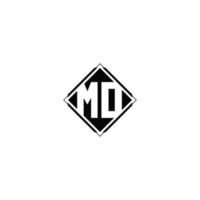 monograma logotipo Projeto com diamante quadrado forma vetor