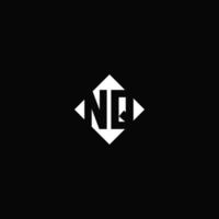 monograma logotipo Projeto com diamante quadrado forma vetor