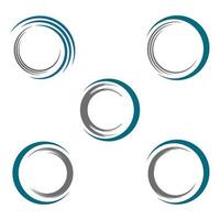 conjunto de design de logotipo de círculo vetor