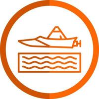 design de ícone de vetor de corrida de barco a jato