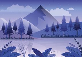 Vector azul paisagem ilustração