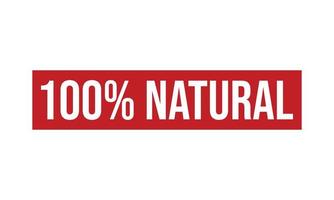 100 por cento natural borracha carimbo vetor