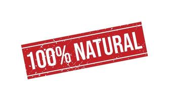 100 por cento natural borracha carimbo vetor