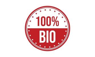 100 por cento bio borracha carimbo vetor