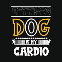 design de camiseta de cachorro vetor