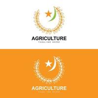 arroz logotipo, agricultura projeto, vetor trigo arroz ícone modelo ilustração