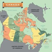mapa do país do canadá vetor