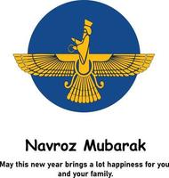 feliz parsi Novo ano Navroz Mubarak celebração vetor ilustrações