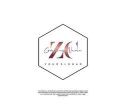 inicial carta zc feminino logotipo beleza monograma e elegante logotipo projeto, caligrafia logotipo do inicial assinatura, casamento, moda, floral e botânico com criativo modelo vetor