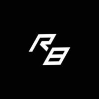 rb logotipo monograma com acima para baixa estilo moderno Projeto modelo vetor