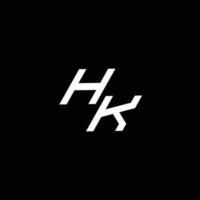 hk logotipo monograma com acima para baixa estilo moderno Projeto modelo vetor
