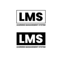 lms Aprendendo gestão sistema texto ícone rótulo placa Projeto vetor