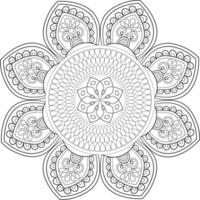 esboço mandala para coloração livro. decorativo volta ornamento. antiestresse terapia padronizar. tecer Projeto. vetor