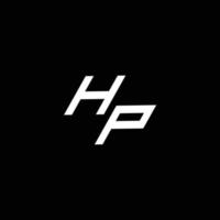 hp logotipo monograma com acima para baixa estilo moderno Projeto modelo vetor