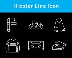 hipster vetor ícone conjunto