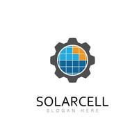 solar energia logotipo Projeto tecnologia símbolo vetor