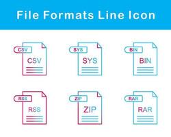 Arquivo formatos vetor ícone conjunto