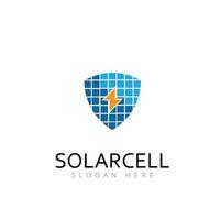 solar energia logotipo Projeto tecnologia símbolo vetor