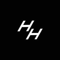 hh logotipo monograma com acima para baixa estilo moderno Projeto modelo vetor