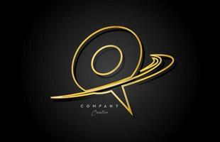 ouro q alfabeto carta logotipo ícone Projeto com dourado swoosh. criativo modelo para companhia e o negócio vetor