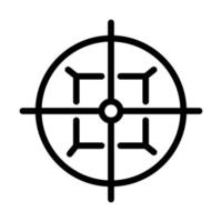 alvo ícone esboço estilo militares ilustração vetor exército elemento e símbolo perfeito.