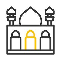 mesquita ícone duocolor cinzento amarelo estilo Ramadã ilustração vetor elemento e símbolo perfeito.