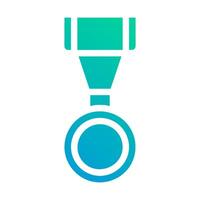 medalha ícone sólido gradiente verde azul estilo militares ilustração vetor exército elemento e símbolo perfeito.