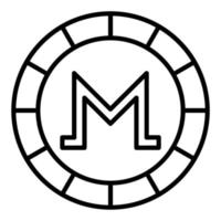 Monero ícone estilo vetor