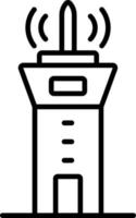 estilo de ícone da torre de controle vetor