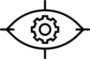 olho configuração ícone estilo vetor