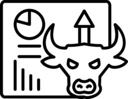 touro mercado ícone estilo vetor