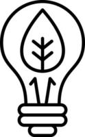 estilo de ícone de lâmpada ecológica vetor