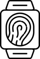 biométrico inteligente Assistir ícone estilo vetor