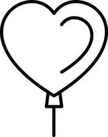 coração balão ícone estilo vetor