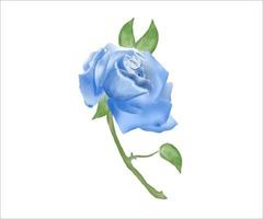 linda flor azul, elemento de design floral vetor