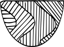 geométrico abstrato elementos Memphis geométrico abstrato estilo. vetor Preto mínimo formas para moderno cobrir Projeto coloração livros .