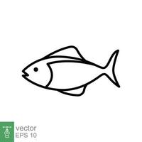 peixe linha ícone. simples esboço estilo. mar vida, atum, Peixes conceito para Comida modelo Projeto. vetor ilustração isolado em branco fundo. eps 10.