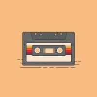 retro audio cassete retro vermelho anos 90 anos 80 nostalgia vetor