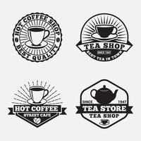 Conjunto de emblemas e etiquetas de logotipos retro food vetor