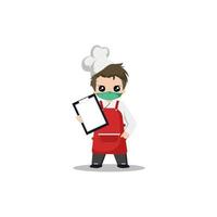 ilustração vetorial design gráfico de personagens de chef vetor