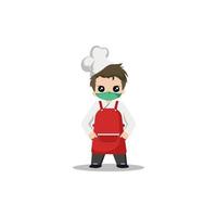 ilustração vetorial design gráfico de personagens de chef vetor