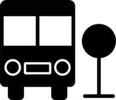 ícone de vetor de estação de ônibus