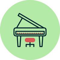 ícone de vetor de piano de cauda
