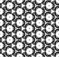 padrão abstrato sem costura preto e branco. fundo e pano de fundo. projeto ornamental em tons de cinza. ornamentos em mosaico. ilustração gráfica vetorial. vetor