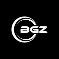 bgz carta logotipo Projeto dentro ilustração. vetor logotipo, caligrafia desenhos para logotipo, poster, convite, etc.