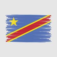 pincel de bandeira da república do congo vetor