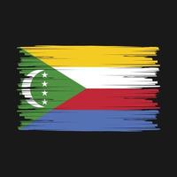 escova de bandeira de comores vetor