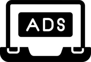 ícone de vetor de anúncios