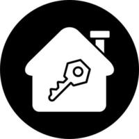 ícone de vetor de chave de casa